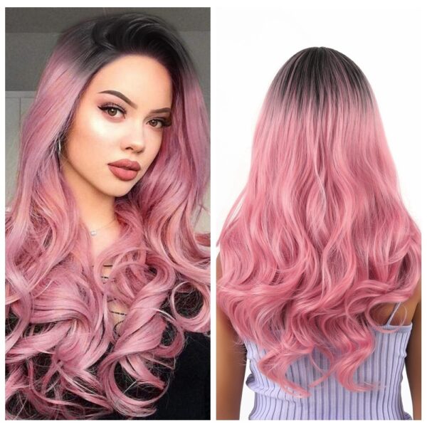 Fashion mid-length curly hair dyed wig - Image 5