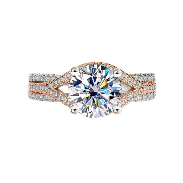 Moissanite Female Diamond Silver Ring - Image 5