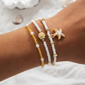 Woven Adjustable Women's Anklet 3-piece Set