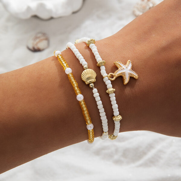 Woven Adjustable Women's Anklet 3-piece Set
