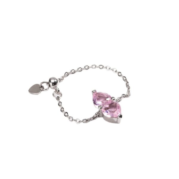 Copper Plating Colored Loving Heart Stars, Sun And Moon Stretch Chain Ring - Image 5