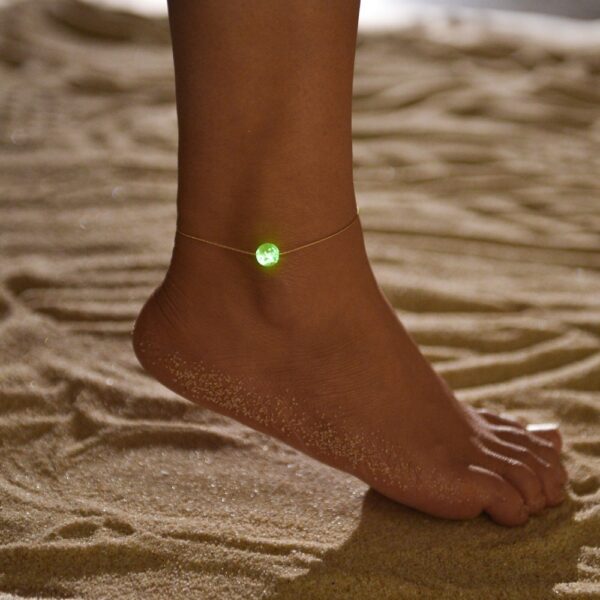 Personalized Women's Anklet Acrylic Luminous Beads - Image 6