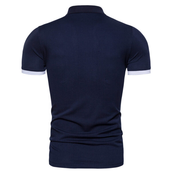 Short-sleeved T-shirt Stitching Embroidery Men's Plus Size Basic Top - Image 4