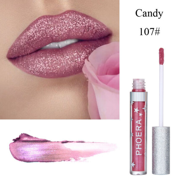 Moisturizing Candy Color Lip Gloss Waterproof Glitter Liquid Lipstick Long Lasting Makeup Lipstick - Image 4
