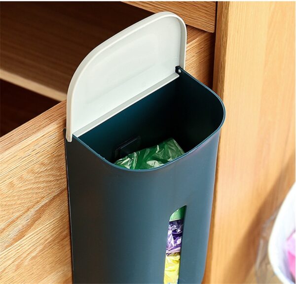 Wall-mounted Removable Kitchen Large-capacity Non-perforated Non-marking Plastic Bag Storage Box - Image 5