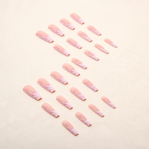 Heart Stripe Fake Nails - Image 3