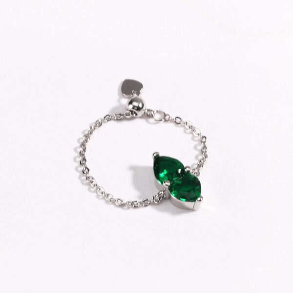 Copper Plating Colored Loving Heart Stars, Sun And Moon Stretch Chain Ring - Image 8