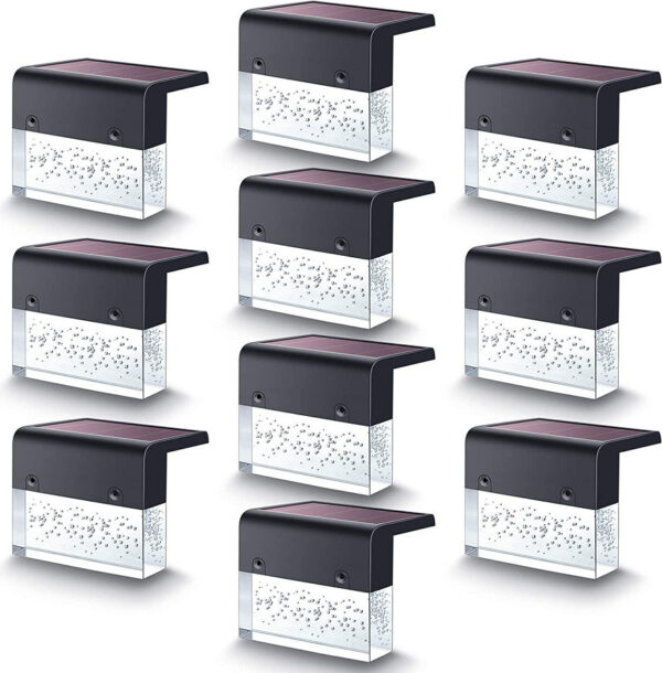 Waterproof New RGB LED Solar Light Step Fence Light - Image 3