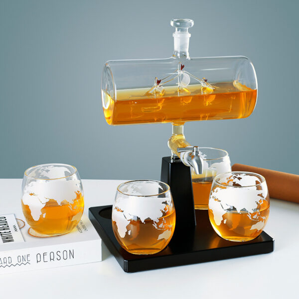 Glass Sailing Wine Bottle Borosilicate Glass Wine Container - Image 2
