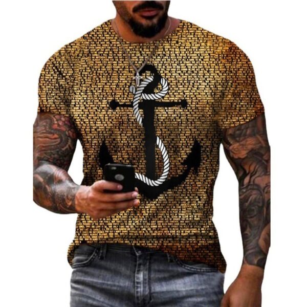 Vintage Anchor Loose Digital Print Short Sleeve - Image 5