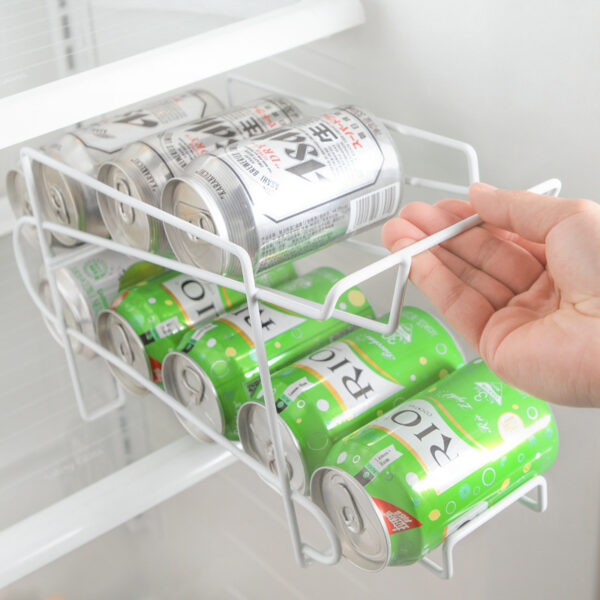 Cans Coke kitchen storage rack double-layer finishing shelf desktop storage rack - Image 4