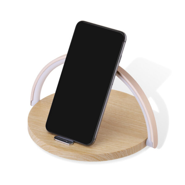 10w Wireless Charger Block Holder For Smart Phone Foldable Fast Charging Table Phone Stand Support With Led Table Lamp Portable - Image 3