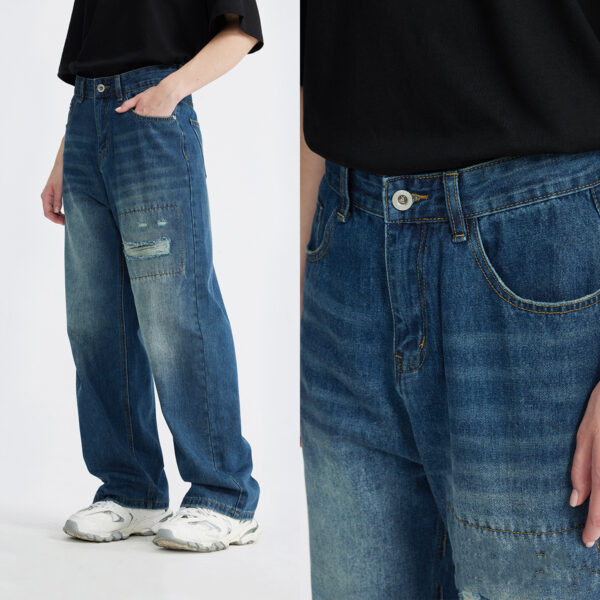 Fashion Loose Cool Vintage Jeans For Men - Image 4