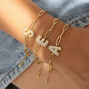 18K Bubble Balloon 26 English Zircon Clip Bracelet