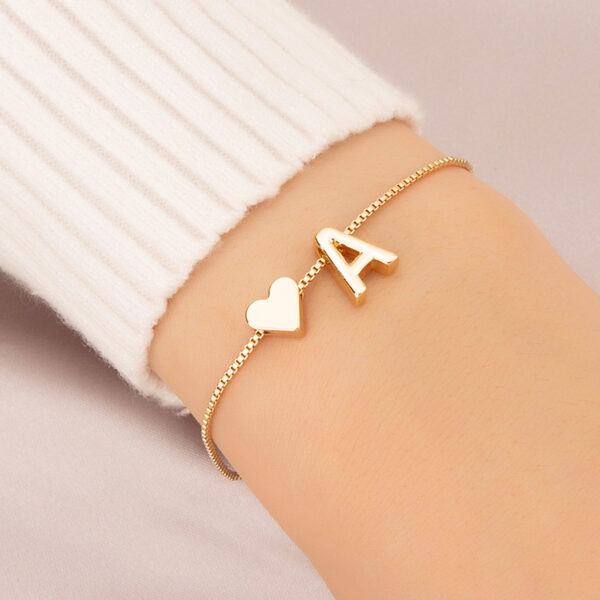 Bracelet Heart-shaped English Letters - Image 9