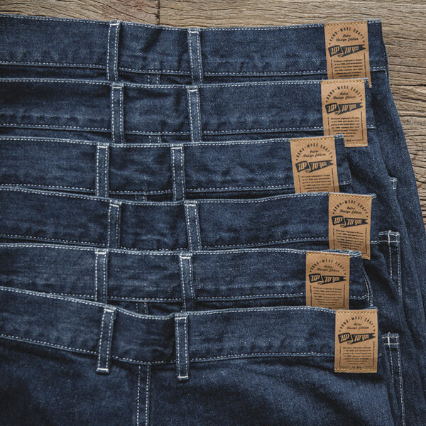 Men's Retro Dark Blue Loose Straight-leg Denim Trousers - Image 4