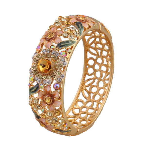 Bracelet Hollow Enamel Gold Plated Ornament - Image 6