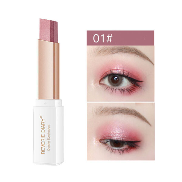 Lazy Eyeshadow Stick Stereo Gradient Shimmer Double Color Eye Shadow Pen Waterproof Easy To Wear Eyeshadow - Image 5