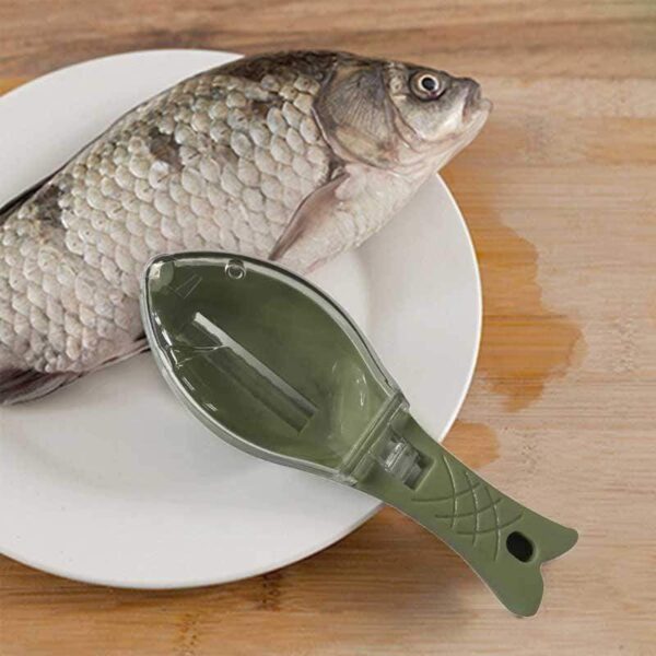 Fish Skin Brush Scraping Fish Scale Brush Grater Quick Disassembly Fish Knife Cleaning Peeling Skin Scraper Scraper Fish Scaler Kitchen Tools - Image 5