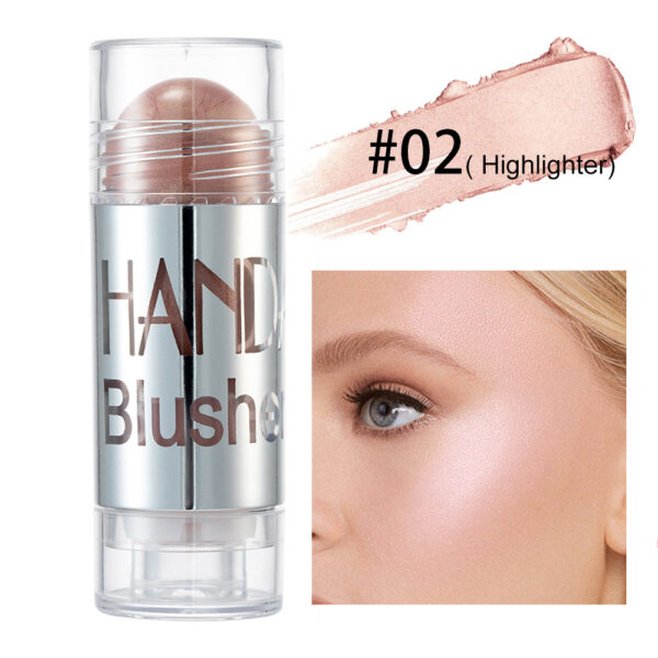 Cheek Blusher Shimmer Blush Stick Face Makeup Highlighter Bronzer Contour Cream Long-lasting Facial Make Up Cosmetics - Image 7