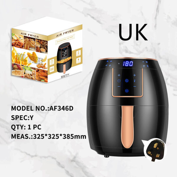 5.5 L US Standard Cross-border Air Fryer Touch Screen Automatic Fryer British Standard Deep Frying Pan Chips Machine Airfryer - Image 2