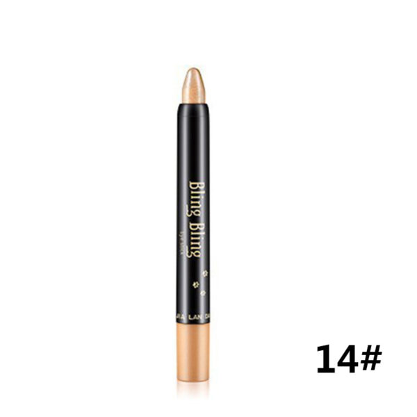 Pearlescent Silkworm Eyeshadow Pen Lasting Waterproof And Not Blooming Shiny Pearlescent Gel Pen 15 Color Eye Shadow Pen - Image 4