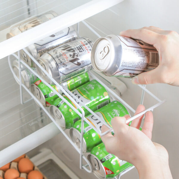 Cans Coke kitchen storage rack double-layer finishing shelf desktop storage rack - Image 5