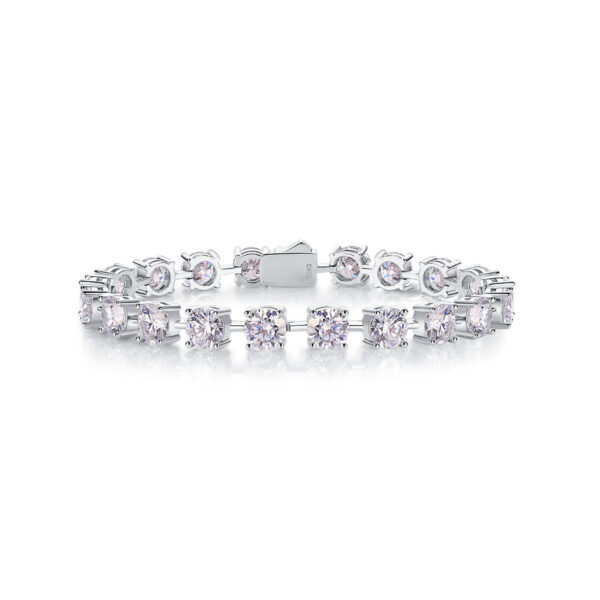 About Time Luxury Fashion Mossan Diamond S925 Silver Bracelet Comparable To Natural Diamonds - Image 2