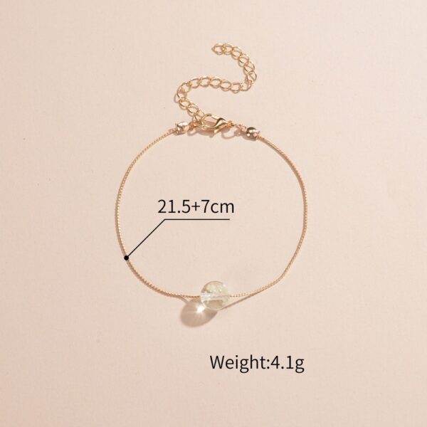 Personalized Women's Anklet Acrylic Luminous Beads - Image 2