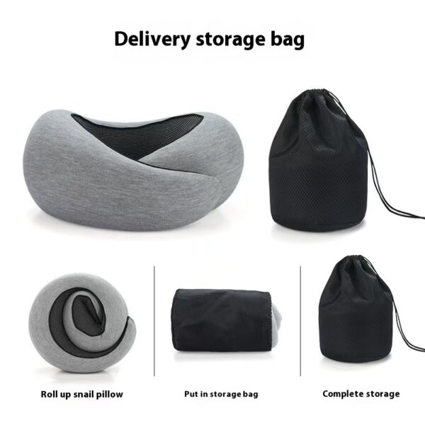 Soft Memory Foam Travel Neck Pillow U Shape Adjustable Support Comfortably Sleeping On Plane Car Office Noon Break - Image 2