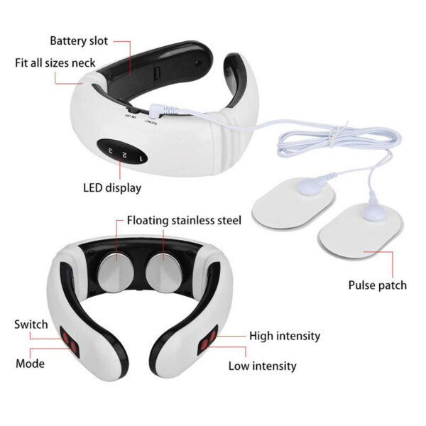 Electric neck massager with far infrared thermal pain relief tool for health care, for health care intelligent neck and back massager - Image 4