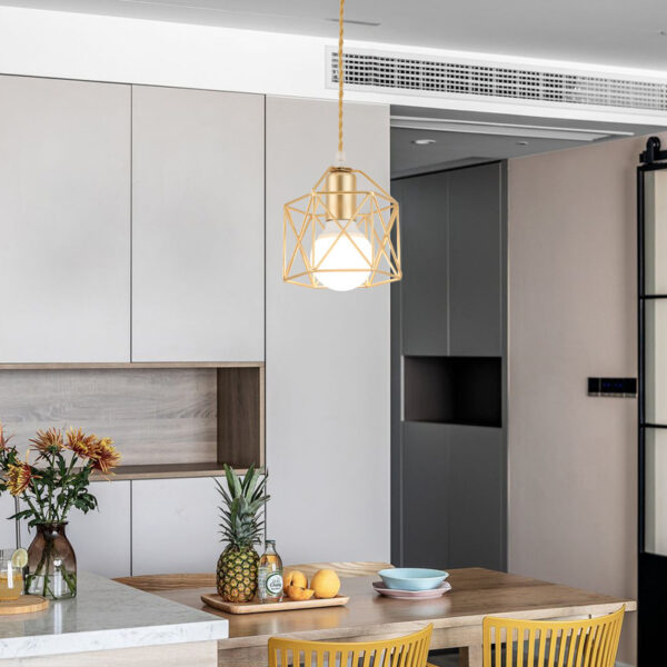 Wrought Iron Small Lamps And Lanterns Simple Post-modern Personality And Creativity - Image 6