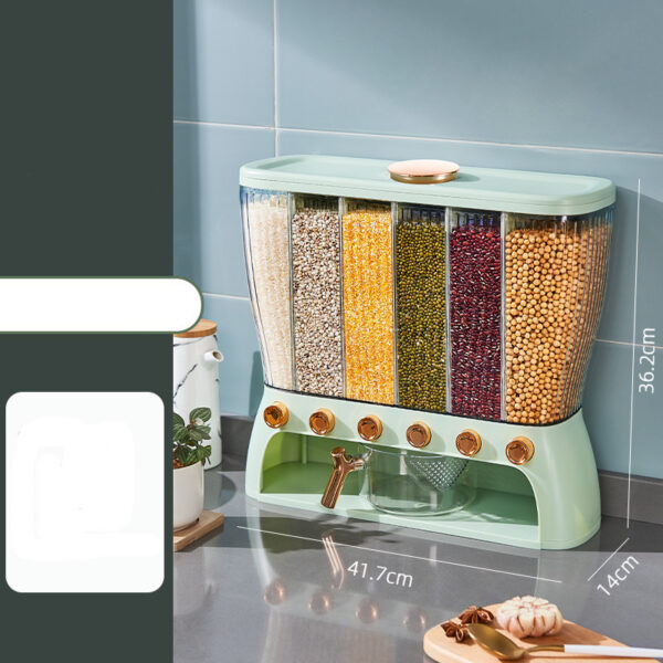 Kitchen Grains Separate Storage Box Compartment - Image 3