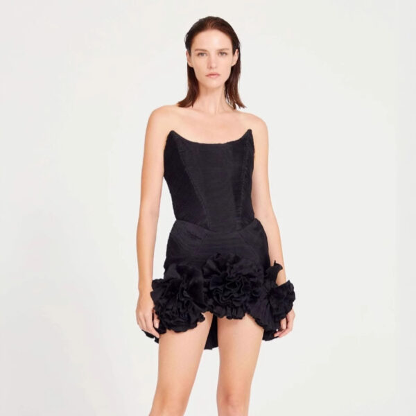 Flowers Bandage One-piece Dress Birthday Party Short