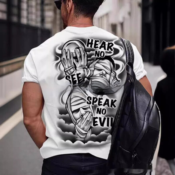 3D Super Plus Size Men's Short Sleeve T-shirt - Image 3