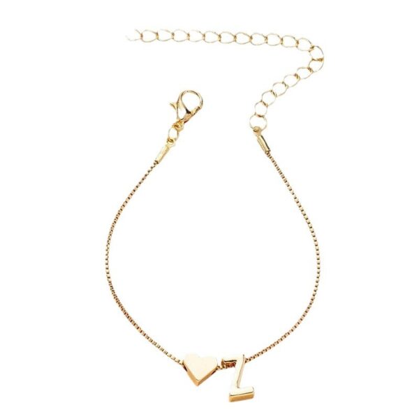 Bracelet Heart-shaped English Letters - Image 2