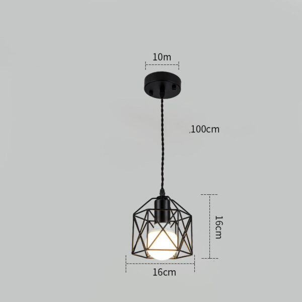 Wrought Iron Small Lamps And Lanterns Simple Post-modern Personality And Creativity - Image 3