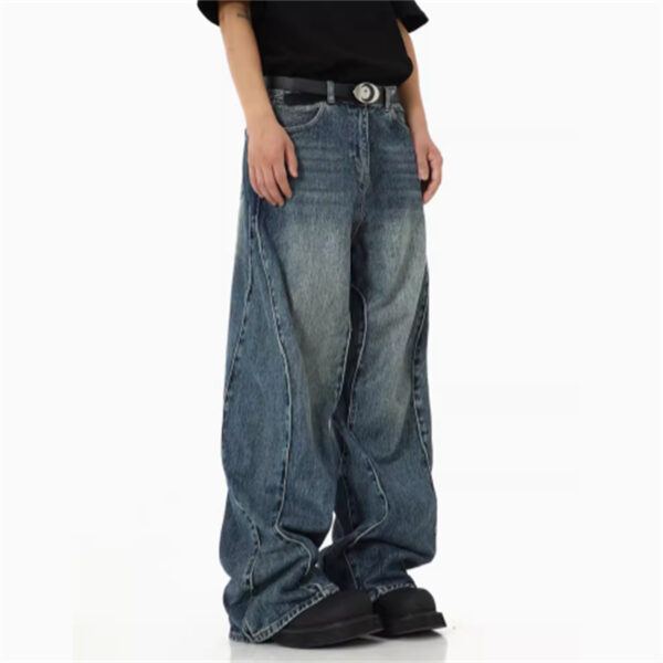 American High Street Heavyweight Irregular  Jeans - Image 3