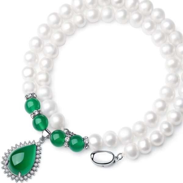925 Silver Shell Pearl Necklace - Image 2