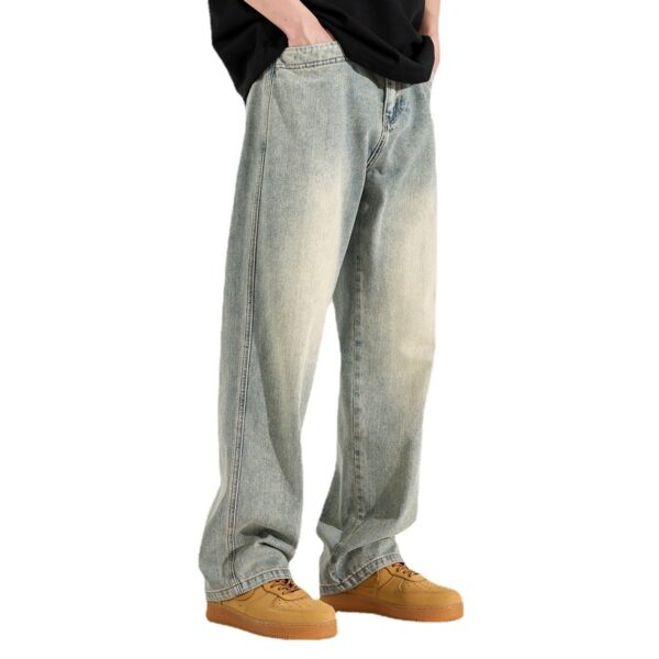Yellow Mud Dyed Straight Jeans For Men - Image 4