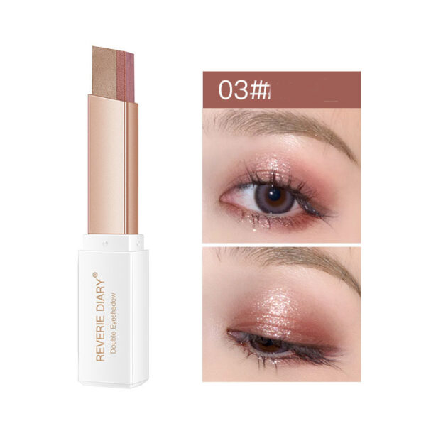 Lazy Eyeshadow Stick Stereo Gradient Shimmer Double Color Eye Shadow Pen Waterproof Easy To Wear Eyeshadow - Image 7