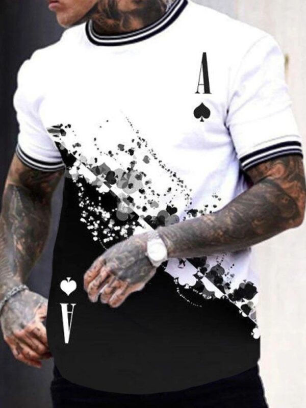 Amazon Summer New Trend Men's T-shirt Short Sleeve - Image 3