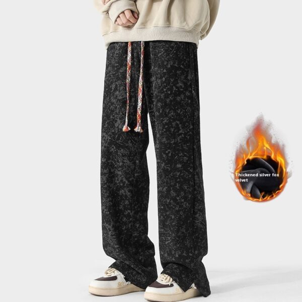 Straight Loose Pu Shuai Casual Long Pants - Image 5