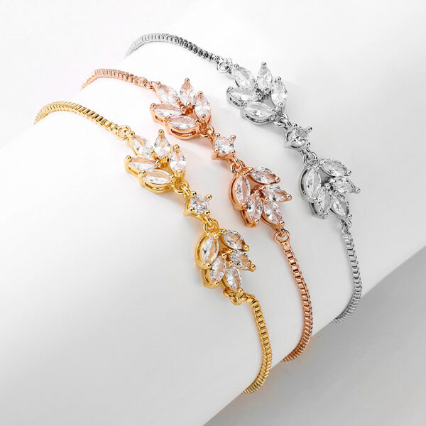 Special-interest Design Personalized Creative Zipper Open Adjustable Zircon Bracelet - Image 3