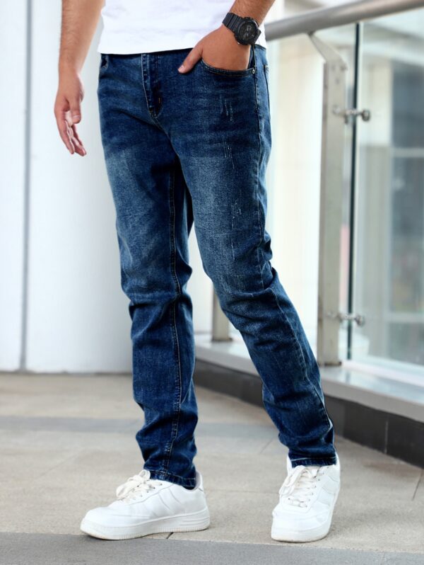 Slim Fit Stretch Men's Youth Blue Casual Pants - Image 2