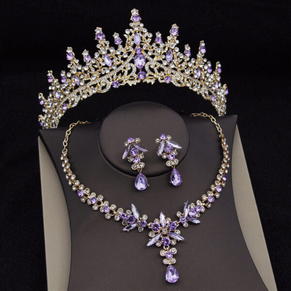 Royal Queen Bridal Jewelry Sets For Women Luxury Tiaras Crow - Image 4