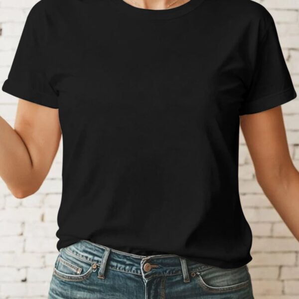 Casual Women's Round Neck Short Sleeve Sports Pure Cotton T-shirt - Image 5