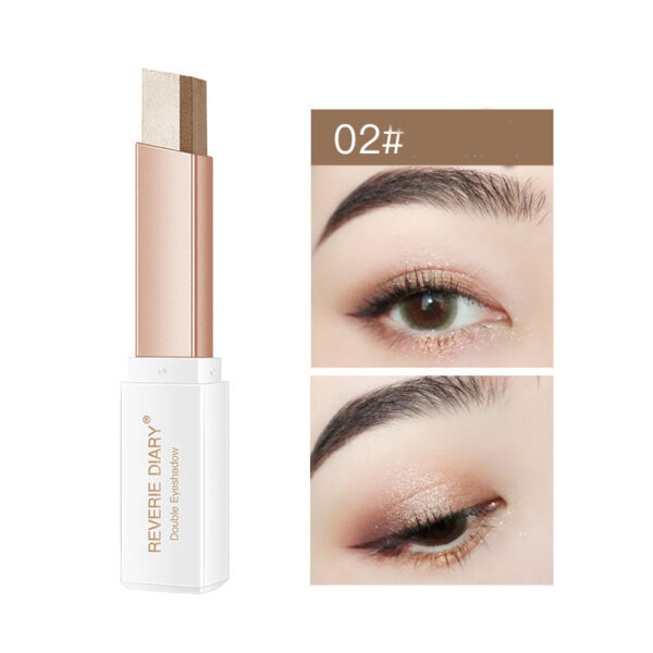 Lazy Eyeshadow Stick Stereo Gradient Shimmer Double Color Eye Shadow Pen Waterproof Easy To Wear Eyeshadow - Image 4