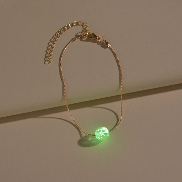 Personalized Women's Anklet Acrylic Luminous Beads - Image 5