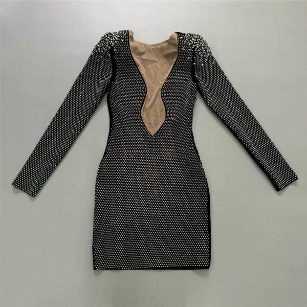 Sexy Rhinestone Bandage One-piece Dress Cross Border Foreign Trade Sexy Tight - Image 3